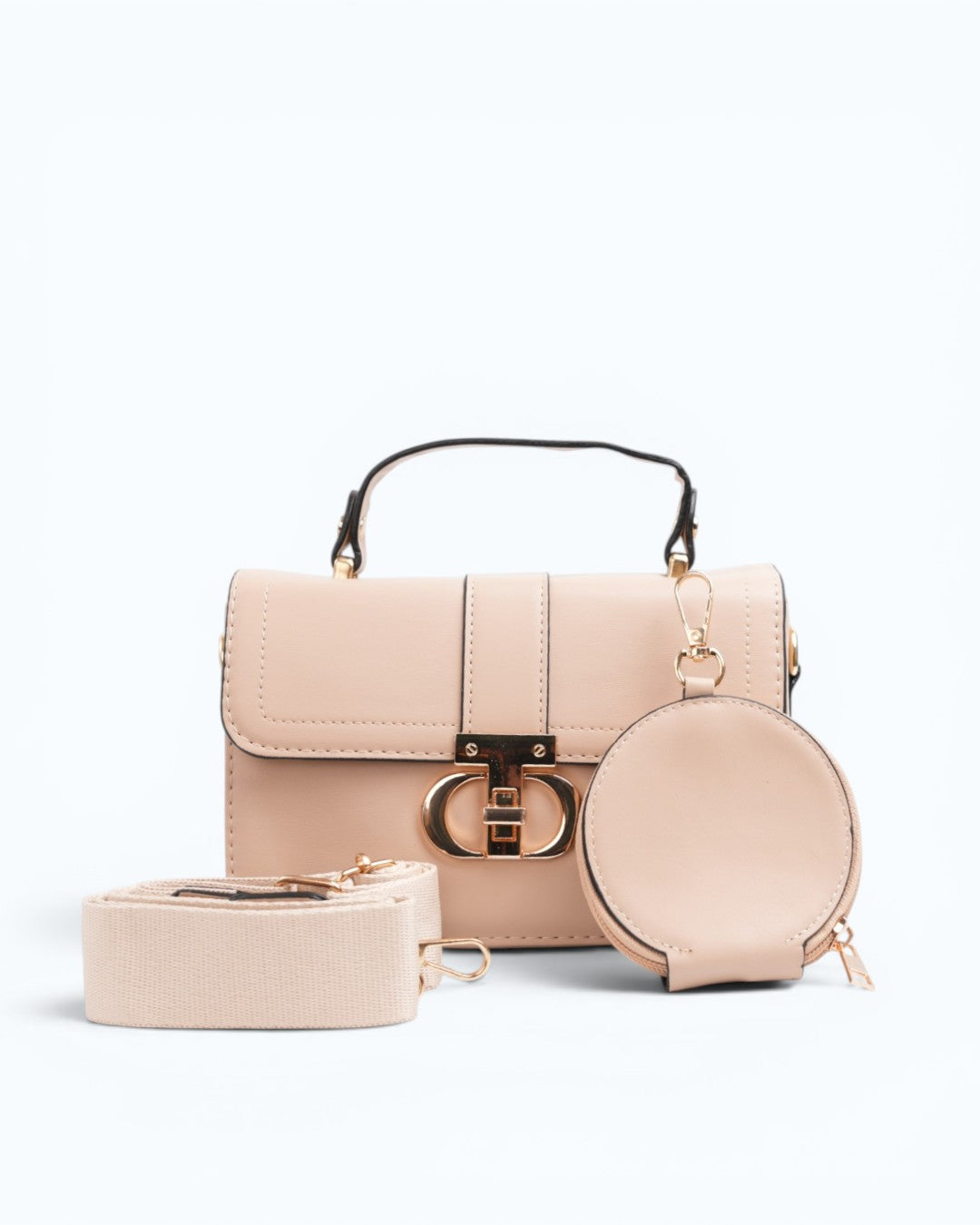 Cartera y Monedero - Crema